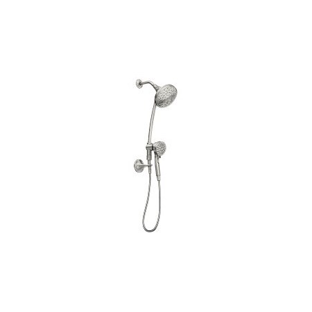 Moen Attract 6-Function 3.75in Diameter Showerhead with Handshower in Spot Resist Brushed Nickel 28586SRN